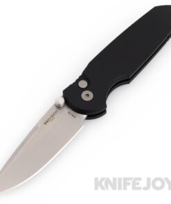 Pro-tech Knives PT-INT101 Tactical Response 3 Integrity Double Thumbstud Manual Stonewash S35VN Blade with Black Aluminum Handles/ Blasted Hardware/ Deep Carry Clip