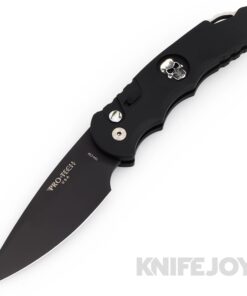 Pro-tech Knives TR-4.70 Auto Tactical Response 4 Skull LTD. Edition Magnacut Saber Grind Blade with Black Aluminum/ Sterling Silver Skull Handles