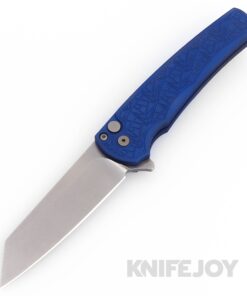 Pro-tech Knives PT5405-BLUE NEXUS Malibu Flipper Reverse Tanto Stonewash Magnacut Blade with "Nexus" Since 1999 Blue Aluminum Handles