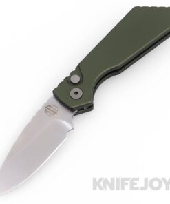 Pro-tech Knives PT201-GREEN Pro-Strider PT+ Auto Stonewash Magnacut Blade with Solid Green Aluminum Handles