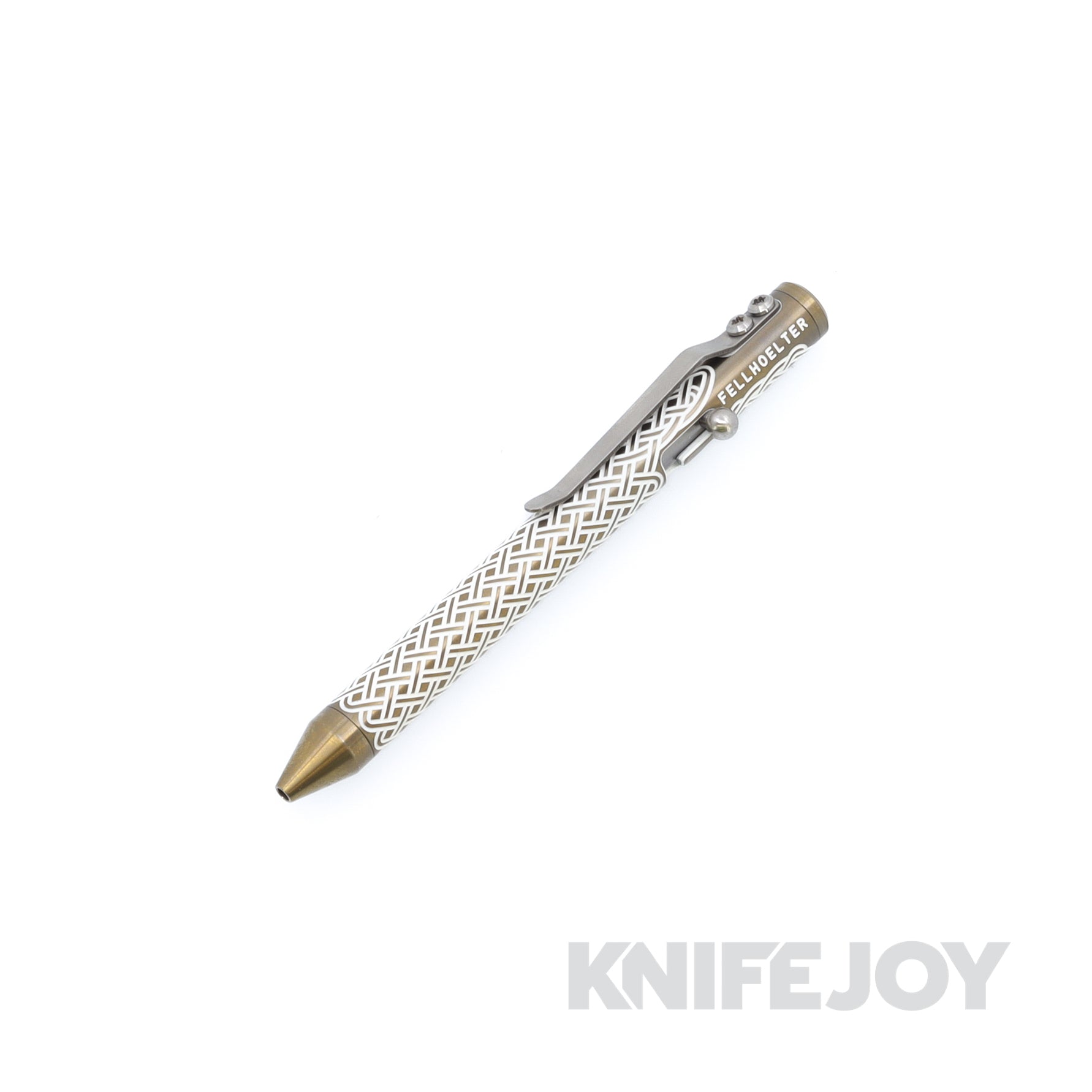 Fellhoelter Tibolt G2 Bronze Ti Engraved Full Celtic with White Cerakote inlay