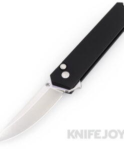 Boker Knives Boker BOK110073 Kwaiken Compact Button Lock Flipper Satin Blade with Black Aluminum Handles