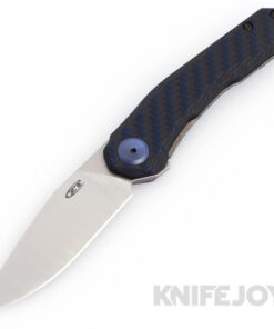 Zero Tolerance ZT 0545BLUCF Flipper CPM-Magnacut Stonewash Drop Point Blade with Carbon Fiber/ Blue Titanium Handles