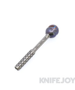 Fellhoelter Titanium Screw-It Tool Dragon Scale Milled Body with Mokuti Handle on Bearings