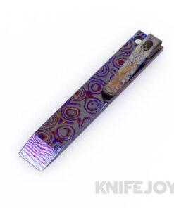 Maverick Customs 4.0"  Black Timascus Pocket Pry Bar with Pocket Clip