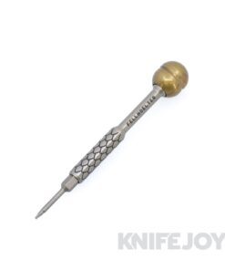 Fellhoelter Titanium Screw-It Tool Dragon Scale Milled Body with Machined Brass Ball on Bearings