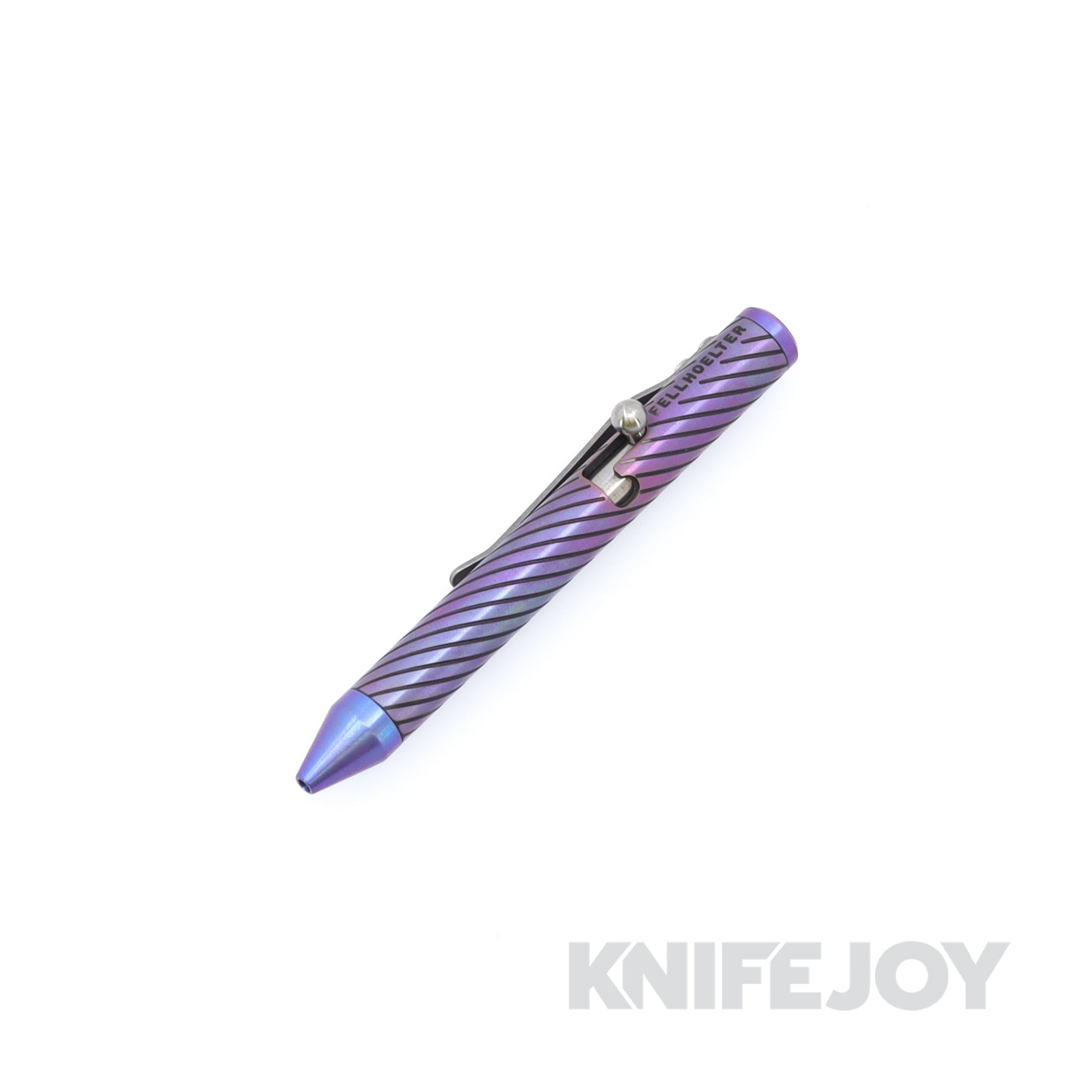 Fellhoelter TinyBolt Pen Full Twist Engraved Purple Anodized Finish