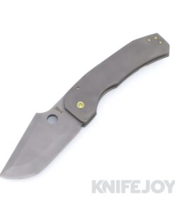 Zermeno Knives Tyr XL Stonewash CPM-154 Blade with Stonewash Titanium Handles and Titanium Hardware