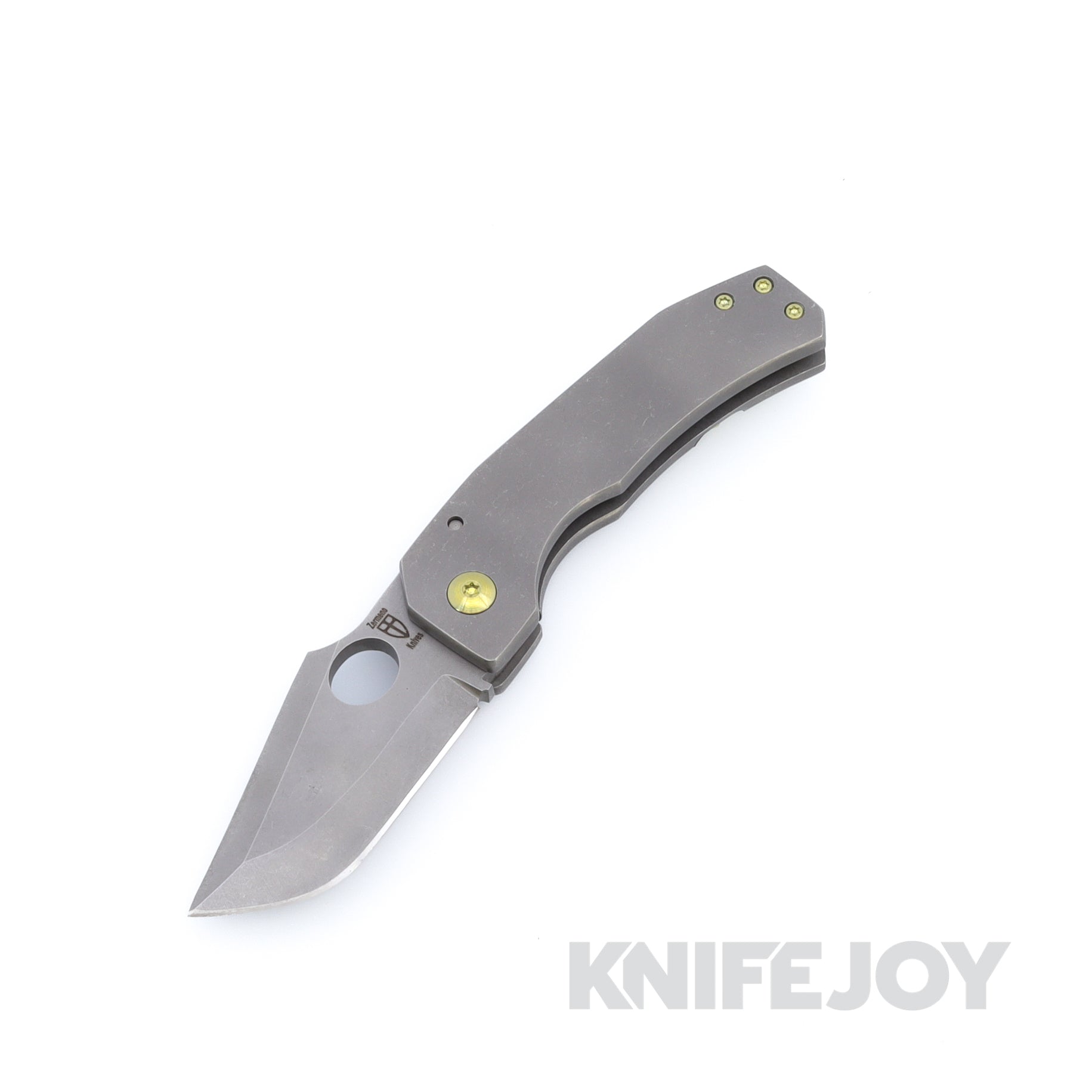 Zermeno Knives Tyr 80% Nitro-V Blade with Titanium Handles Anodized Titanium Hardware