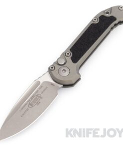 MICROTECH 1135-10APNC Auto L.U.D.T. GEN III Auto Standard Edge Apocalyptic Blade with Natural Clear Aluminum Handles