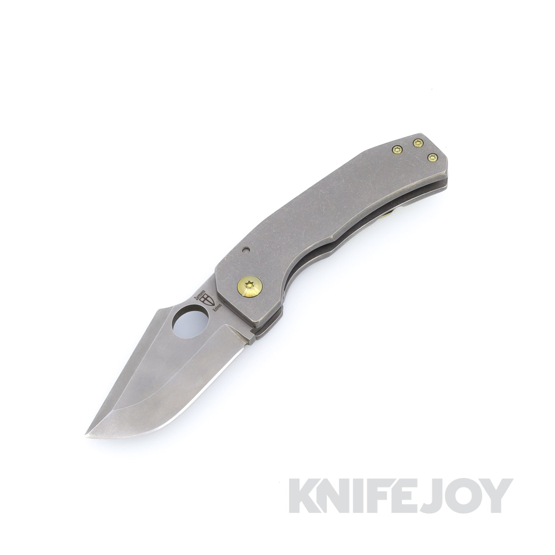 Zermeno Knives Tyr 80% Nitro-V Blade with Titanium Handles Anodized Titanium Hardware (Copy)