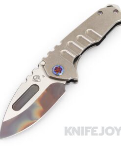 Medford Knives Praetorian Genesis "T" S45VN Vulcan Drop Point Blade with Tumbled Handles/ Flamed Hardware and Clip