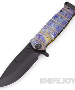 Medford Knives USMC FF S45VN DLC Blade with Acid Etched Flamed Handle/ Black Hardware/ Acid EtchFlm Clip