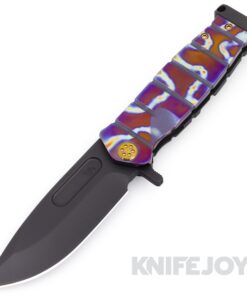 Medford Knives USMC FF S45VN DLC Blade with Flamed Various Patterns Handles/ DLC Spring/ Brz Hardware/ Flamed Clip