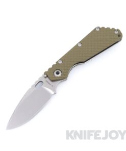 Mick Strider Knives CC SMF Stonewash Magnacut Spearpoint Blade with Double Gunner Grip Titanium / Green G10 Handle