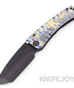 Medford Knives Marauder-H S45VN DLC Tanto Blade with Flamed Tsunami Handle/ Black Hardware/ Flamed Clip