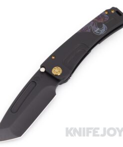 Medford Knives Marauder-H S45VN DLC Tanto Blade with DLC "Ghost Fleur De Lis" Handles/ Bronze Hardware and Clip