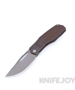 Prince Customs Protean Folder Knife 20CV Blade with Exclusive Dragon Scale Textured Deep Bronze Handles