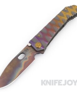 Medford Knives 187 DP D2 Vulcan Drop Point Blade with BB/ Cement Bronze-Vio Fade Lazy River Handles/ BRZ Hardware/ Vio-Fade Clip