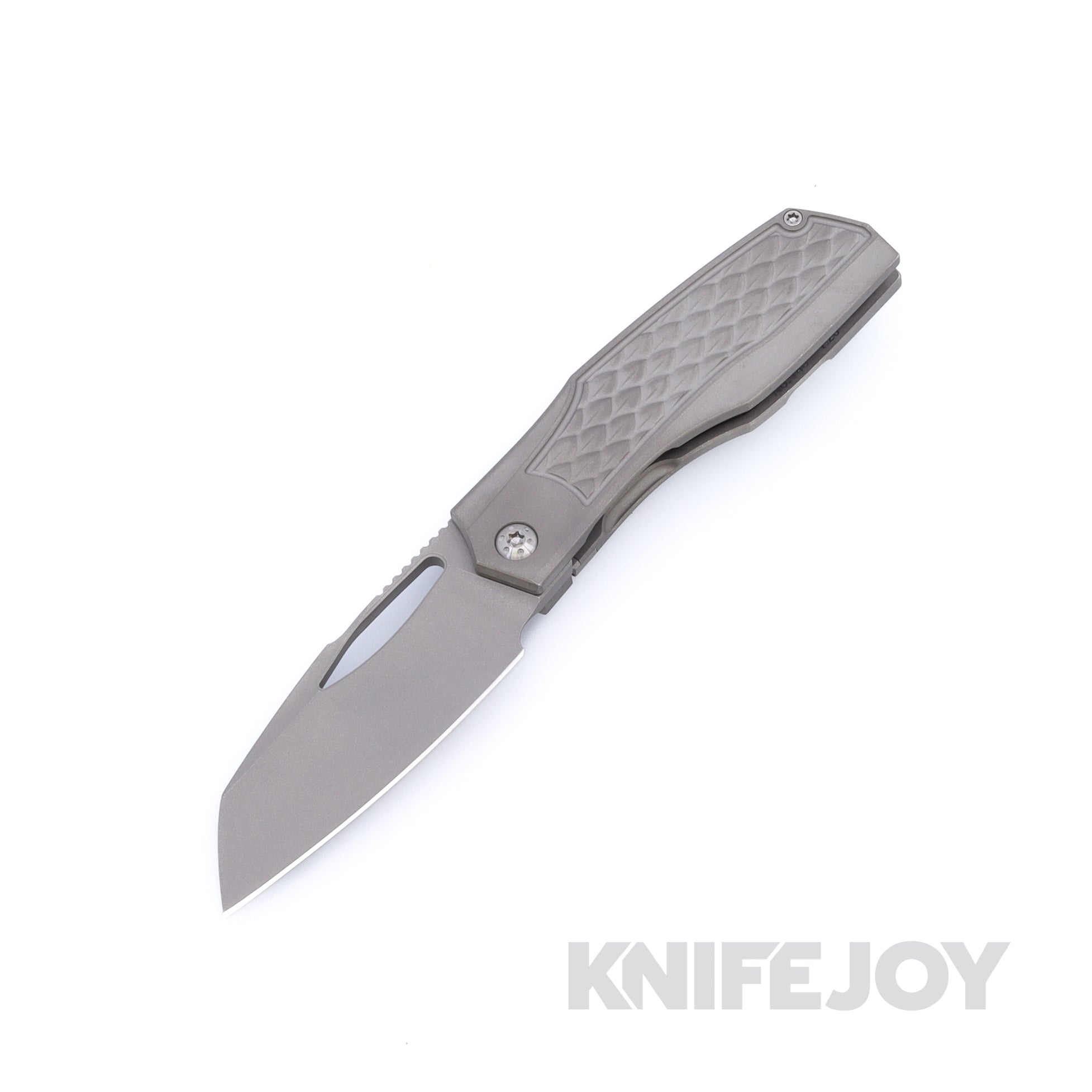 Prince Customs Protean Folder Knife 20CV Blade with Exclusive Dragon Scale Textured Blasted Handles