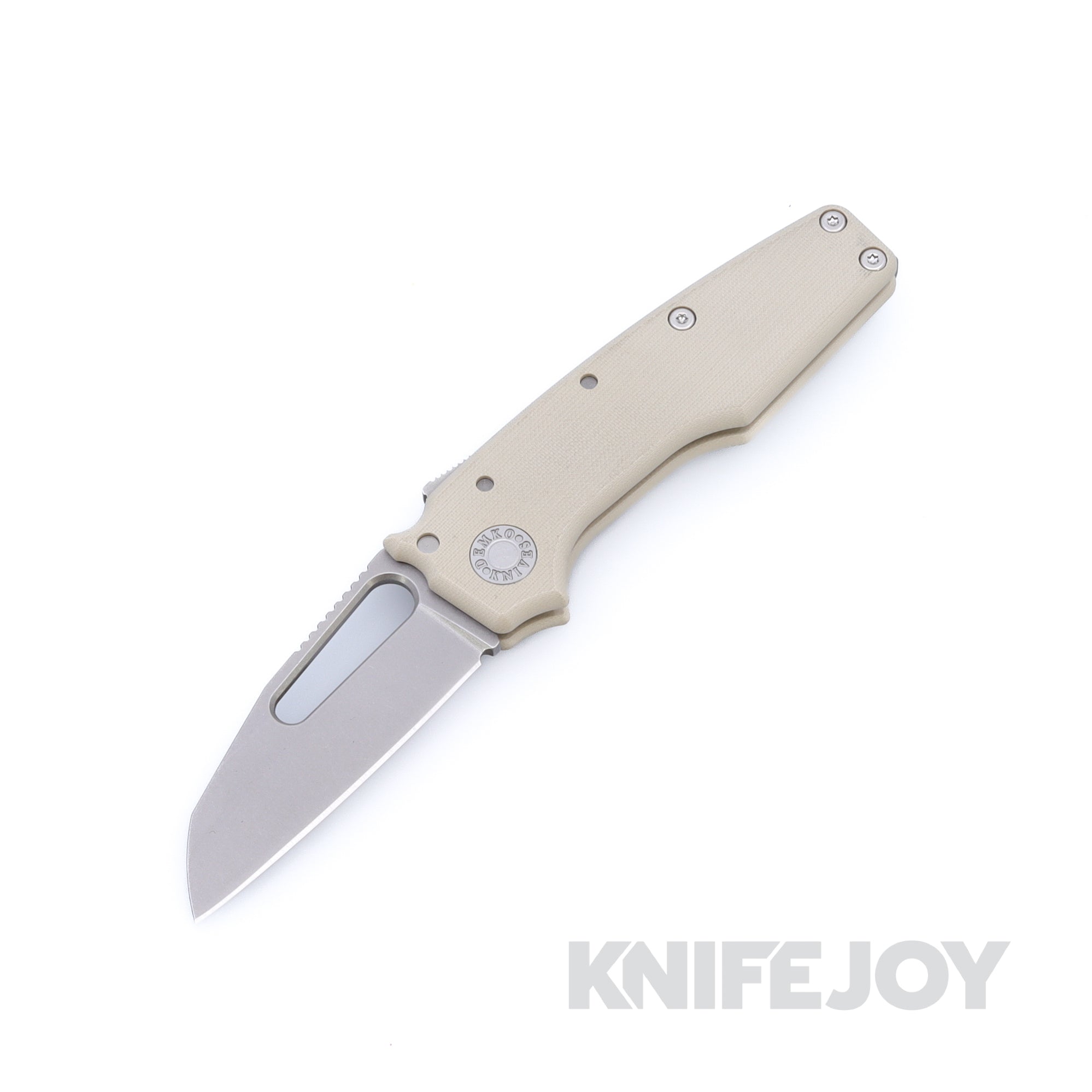 Demko Knives MGAD22 Sharks Foot MagnaCut Blade with Tan G10 Handles