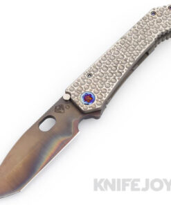 Medford Knives 187 DPT D2 Vulcan Tanto Blade with Silver Dimples Handles/ Flamed Hardware and Clip