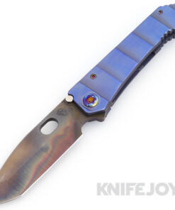 Medford Knives 187 DPT D2 Vulcan Tanto Blade with BB/ Blue Armadillo Handles/ Flamed Hardware/ Blue Clip