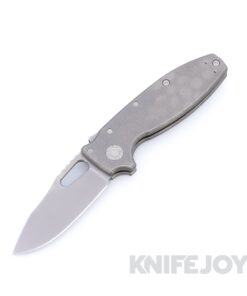 Demko Knives Shark-A-Tac Tumbled Raw Magnacut Blade with Tumbled Smooth Titanium Smooth Handles
