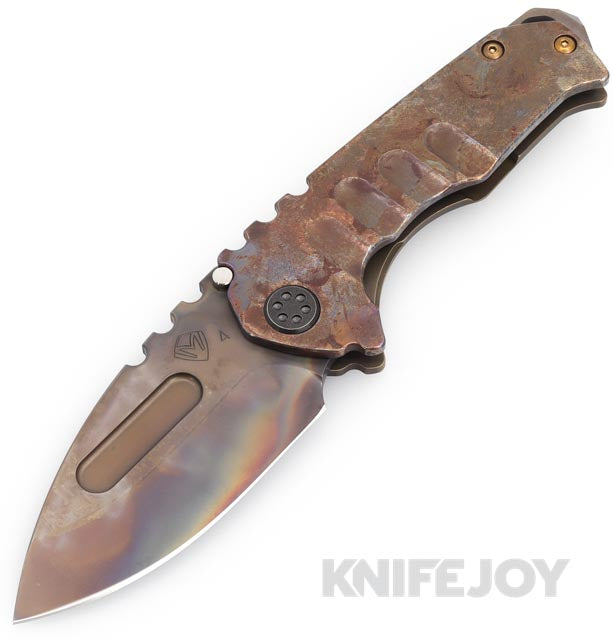 Medford Knives Praetorian Genesis "T" S45VN Vulcan Drop Point Blade with Scorched Earth Handles/ OS TumPVD Hardware and Clip