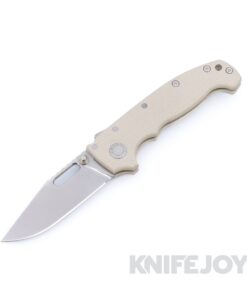 Demko Knives MGAD20I Slim Clip Point Nitro-X7 Blade with Tan Machine Textured G10 Handles
