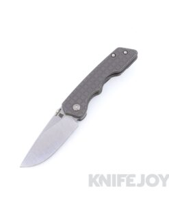 Attn2Detail Mark 3 Small Gen 4 Stonewashed Satin S35VN Drop Point Rising Grind with Frag Grey Titanium Handles