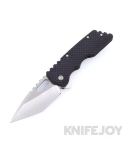 Attn2Detail Mercantile Knives Mark 2 Medium Stonewash Satin Magnacut Hissatsu Rising Grind Blade with Contoured Double Divot Black Show Side G10 Handles