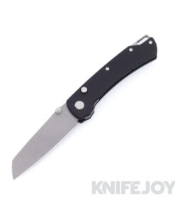 American Blade Works Model 3 Machine Stepped Sheepsfoot Magnacut Blade with Black Aluminum Handles