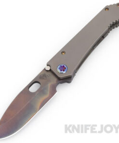 Medford Knives 187 DP D2 Vulcan Drop Point Blade with BB/ Gray Handles/ Flamed Hardware and Clip