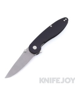 American Blade Works Model 1 V7 Flipper Machine Stepped Drop Point Magnacut Blade with Black Aluminum Handles