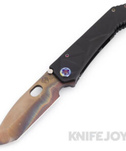 Medford Knives 187 DP D2 Vulcan Drop Point Blade with DLC "Stained Glass" Handles/ Flamed Hardware and DLC Clip