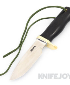 Randall Made Knives Model M28 Woodsman Stainless Steel Blade with Black Micarta Handle/ Brown Leather Sheath