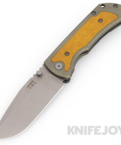 McNees Knives PM Mac2 3.5"- Gen2 Magnacut Blade and Natural Micarta Inlay/ Atomic Green Bronze Titanium Handle