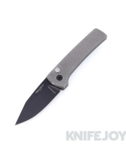 Pro-Tech x Chavez 2026 Scapegoat Custom 002 Scapegoat Compact Prototype Automatic DLC Black MagnaMax Blade with Blasted and Stonewashed 17-4 Heat-Treated Carbide Textured Steel Handles / Black Lip Pearl Button / Black Hardware and Clip