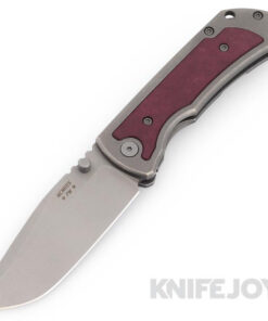 McNees Knives PM Mac2 3.5"- Gen2 Magnacut Blade and Wine Richlite Inlay/ Atomic Titanium Handle