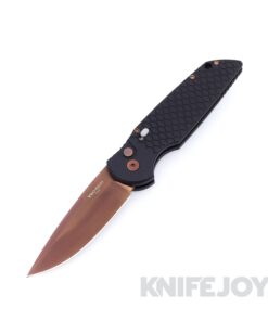 Pro-tech Knives BST26.TR3.1 Auto Tactical Response 3 Military Issue Copper Rose PVD Blade with Fish Scale Textured Black Aluminum Handle / Copper Rose Hardware