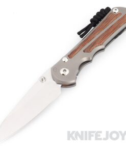 Chris Reeve Knives Large Inkosi Plain Insingo Magnacut Blade with Natural Canvas Micarta Inlay Glass Blasted Titanium Handles
