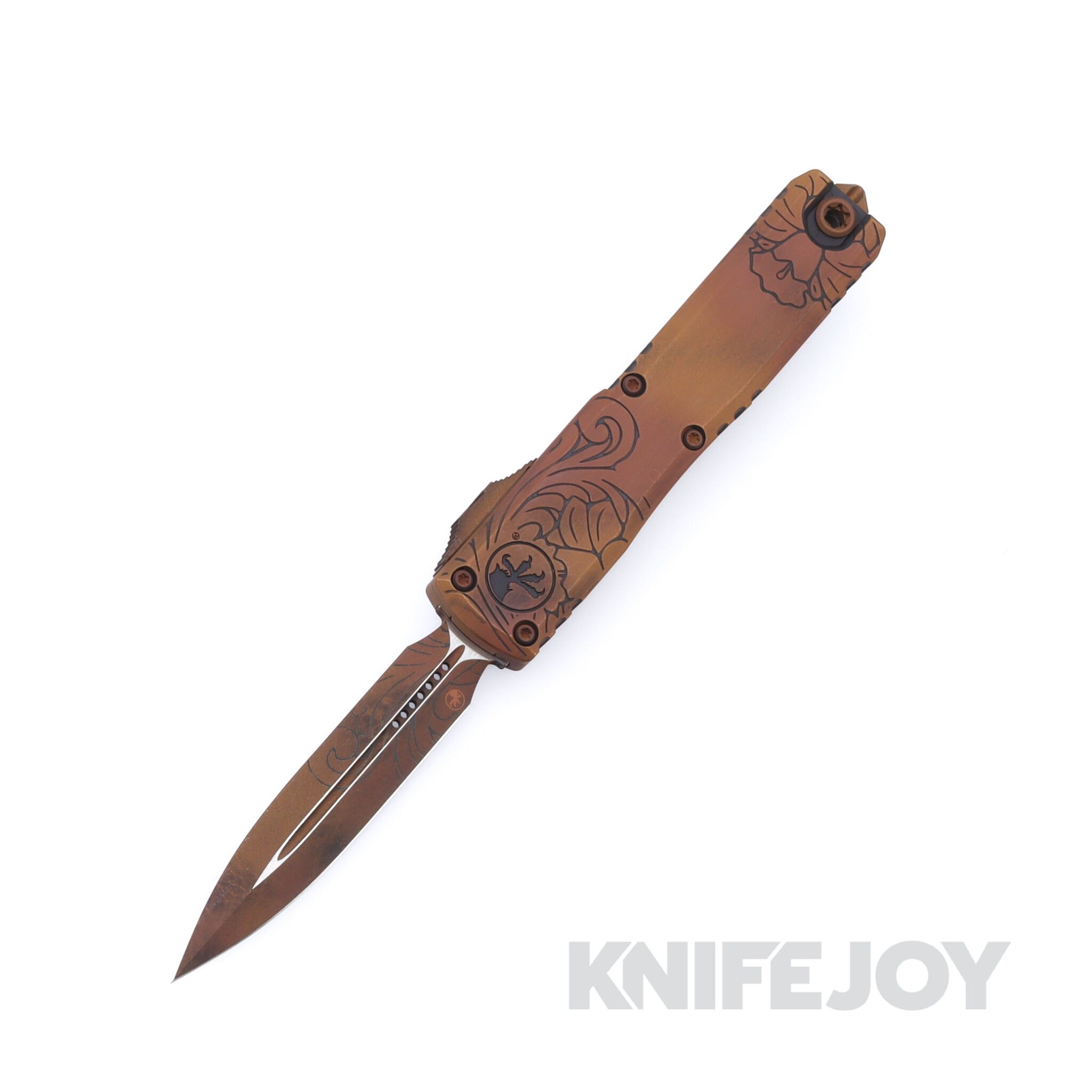 MICROTECH 11224-1 BSTXS Blade Show 2026 Show Special Ultratech Gen IV OTF Auto Double Edge Bronze Standard Blade with Bronze Special Texas Handles