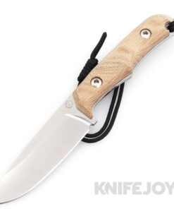 Chris Reeve Knives Backpacker Fixed Blade Drop Point Magnacut Blade with Natural Canvas Micarta Handles/ Kydex Sheath