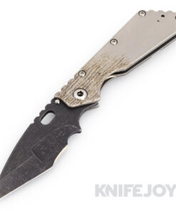 Mick Strider Custom Knives XL Custom Nightmare Grind Blade with One Off Hand Textured Titanium Handles