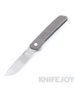 Enrique Pena Custom "La Carolina" Flipper Blade with Titanium Scales, Mokuti Clip & Backspacer , Pearl Pivot Inlay