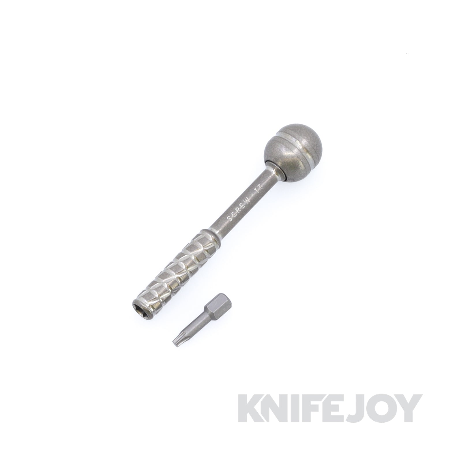 Fellhoelter Titanium Screw-It Tool Titanium Pineapple Milled Body with Fluted Titanium Handle on Bearings