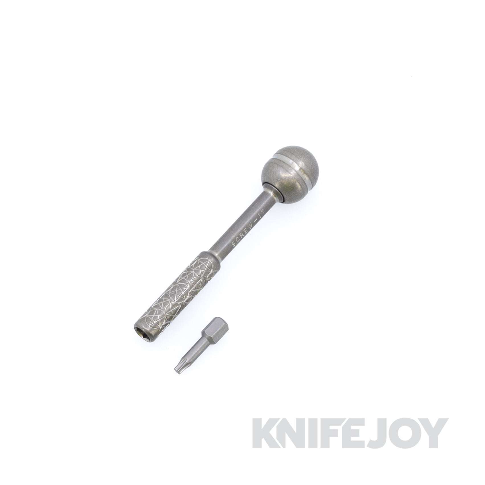Fellhoelter Titanium Screw-It Tool Titanium Pentagram Milled Body with Fluted Titanium Handle on Bearings