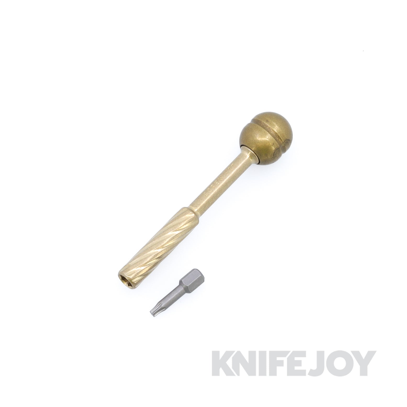 Fellhoelter Screw-It Tool Brass Spiral Fluted Body with Fluted Brass Handle on Bearings