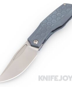 Prince Customs Protean Folder Knife CPM-20CV Blade with BLADE West Special Honeycomb Textured Blue Handles